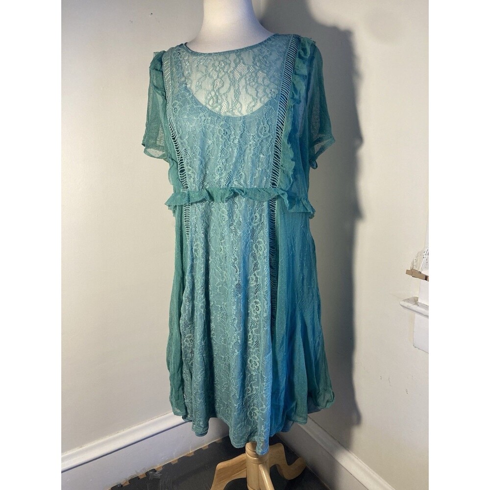 Torrid 2 Multi-stripe Challis Midi Flowing Summer Dress Size 2X Beach Sundress